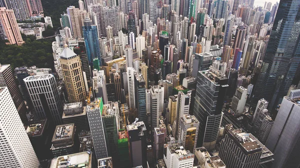Luftaufnahme eines Geschäftsviertels in China — Stockfoto