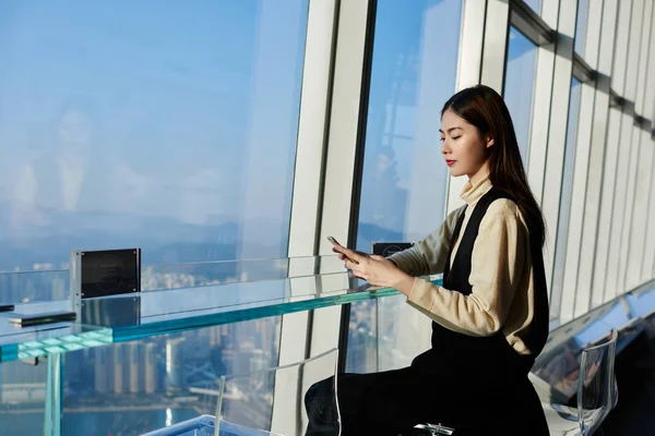 日本人女性成功フリーランサー — ストック写真