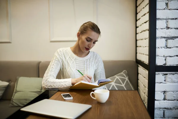 Concentrated writer working — Stock Photo, Image