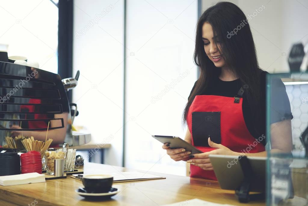 Manager of shop in uniform