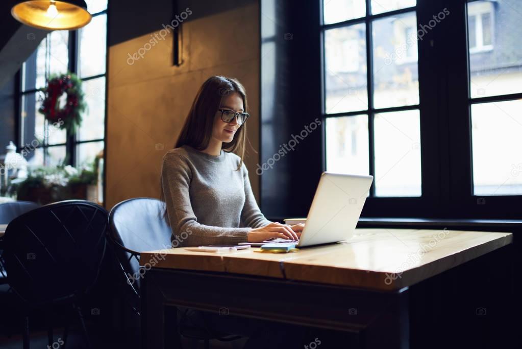 Woman working on planning project 