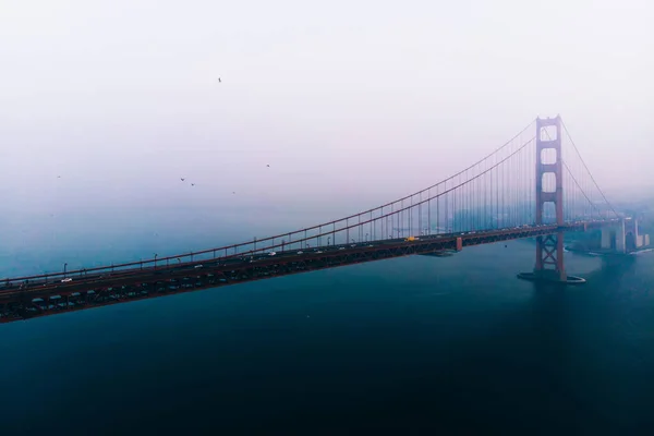 Vista Aérea Del Famoso Puente Golden Gate San Francisco Durante — Foto de Stock