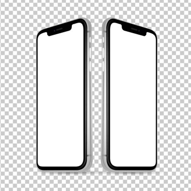 Mokup iphone gerçekçiliği png arkaplanda izole edilmiş kenar.