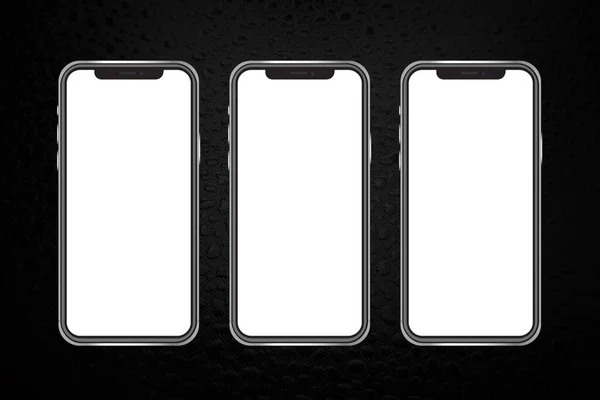 Iphone Mockup Realista Elszigetelt Háttér — Stock Vector