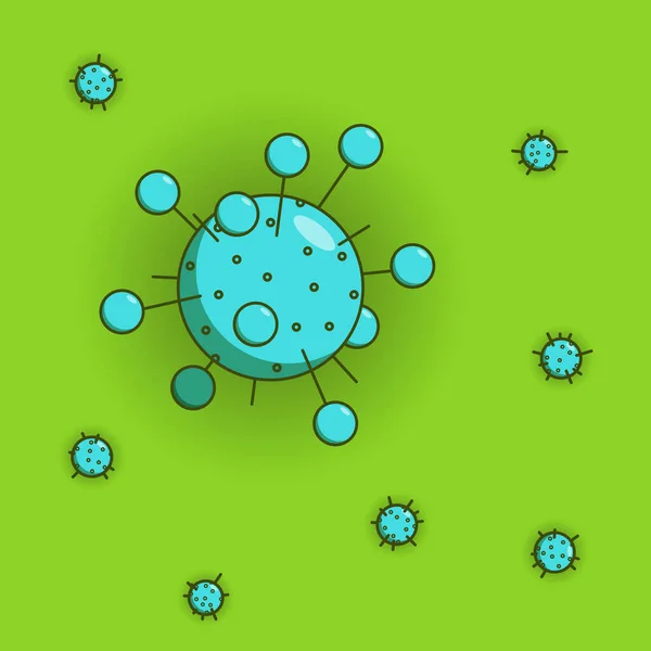 Unidades de virus. Ilustración vectorial — Vector de stock