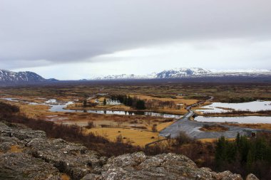 İzlanda 'daki vadinin güzel manzarası