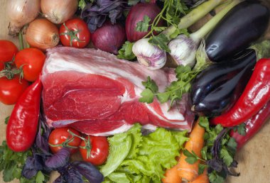 hala et ve sebzelerle dolu bir hayat