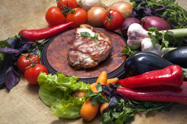 hala et ve sebzelerle dolu bir hayat