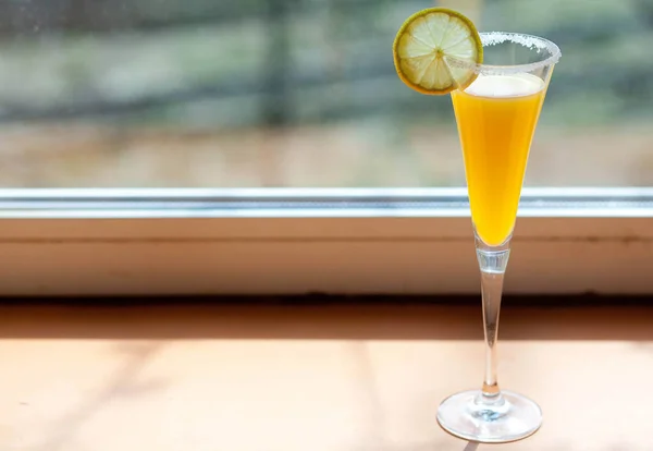 Yellow Cocktail Lemon Glass — Stock Photo, Image