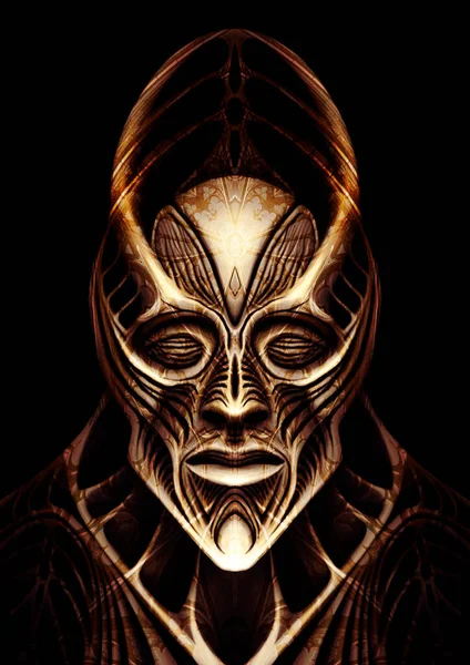 Personagem Alienígena Humanoide Criatura Inteligente Senhor Das Trevas Governante Uma — Fotografia de Stock
