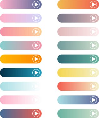   Beyaz arkaplanda renkli boş düğme ağı. Vektör Illustration bölüm 10