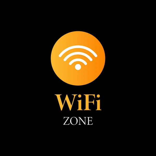 Conceito Wifi Zone Gradiente Colorido Sem Fio Ícone Wifi Fundo — Vetor de Stock