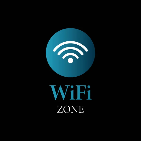 Wifi Zone Konzept Gradient Bunte Drahtlose Und Wifi Symbol Kostenlose — Stockvektor