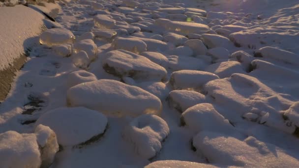 Puesta de sol en el Golfo del Mar Báltico, Riga, Letonia — Vídeo de stock