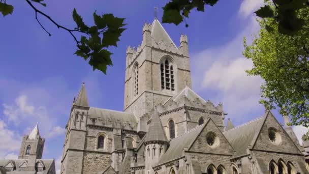 Dublin, Irland, christ church cathedral. — Stockvideo