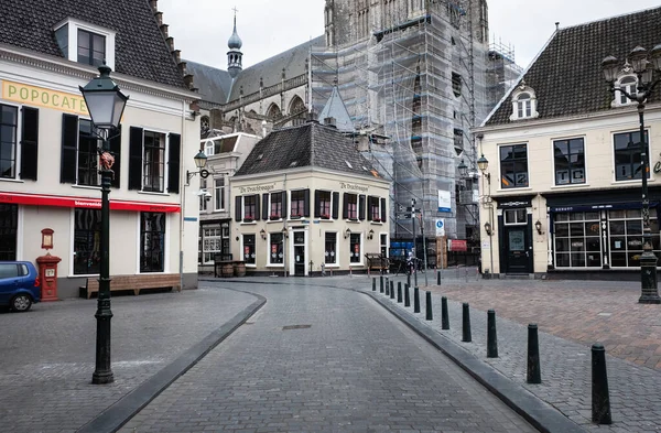 Breda April View Empty Street April 2020 Breda Netherlands Due — Stock Photo, Image