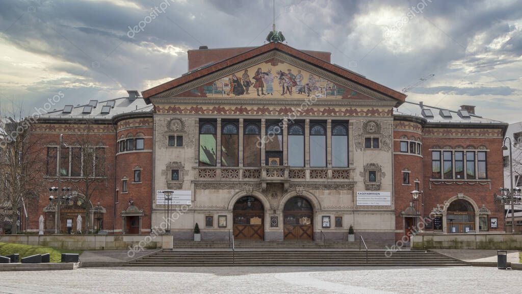 Aarhus, Dinamarca 24 de marzo de 2020 El Teatro Aarhus (Aarhus