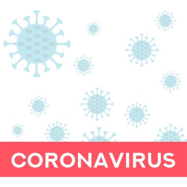 Coronavirus Coronavirus Bakteri Hücre Simgesi, 2019-nCoV Novel Coronavirus Bakterisini durdurun. Çin 'de tehlikeli koronavirüs hücresi salgını, Wuhan. Arkaplan Sosyal Medya Web Sancağı