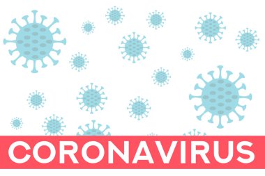 Coronavirus Coronavirus Bakteri Hücre Simgesi, 2019-nCoV Novel Coronavirus Bakterisini durdurun. Çin 'de tehlikeli koronavirüs hücresi salgını, Wuhan. Arkaplan Sosyal Medya Web Sancağı