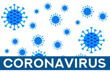 Coronavirus Coronavirus Bakteri Hücre Simgesi, 2019-nCoV Novel Coronavirus Bakterisini durdurun. Çin 'de tehlikeli koronavirüs hücresi salgını, Wuhan. Arkaplan Sosyal Medya Web Sancağı