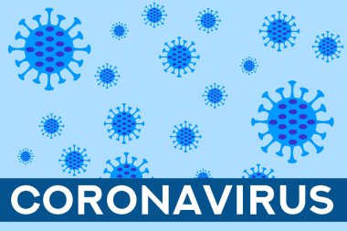 Coronavirus Coronavirus Bakteri Hücre Simgesi, 2019-nCoV Novel Coronavirus Bakterisini durdurun. Çin 'de tehlikeli koronavirüs hücresi salgını, Wuhan. Arkaplan Sosyal Medya Web Sancağı