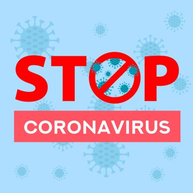 Coronavirus Coronavirus Bakteri Hücre Simgesi, 2019-nCoV Novel Coronavirus Bakterisini durdurun. Çin 'de tehlikeli koronavirüs hücresi salgını, Wuhan. Arkaplan Sosyal Medya Web Sancağı