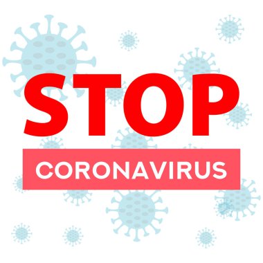 Coronavirus Coronavirus Bakteri Hücre Simgesi, 2019-nCoV Novel Coronavirus Bakterisini durdurun. Çin 'de tehlikeli koronavirüs hücresi salgını, Wuhan. Arkaplan Sosyal Medya Web Sancağı