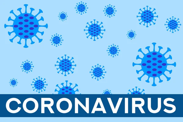 Coronavirus Coronavirus Bakteri Hücre Simgesi, 2019-nCoV Novel Coronavirus Bakterisini durdurun. Çin 'de tehlikeli koronavirüs hücresi salgını, Wuhan. Arkaplan Sosyal Medya Web Sancağı