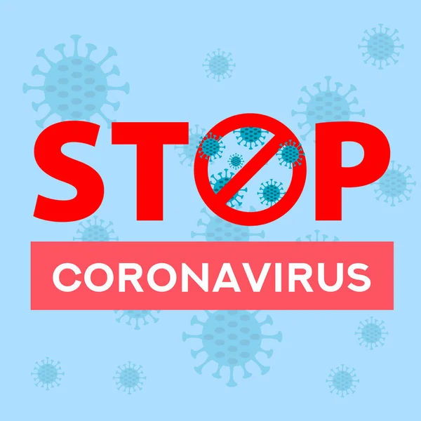 Stop Coronavirus Coronavirus Bacteria Cell Icon 2019 Ncov Novel Coronavirus — стоковий вектор