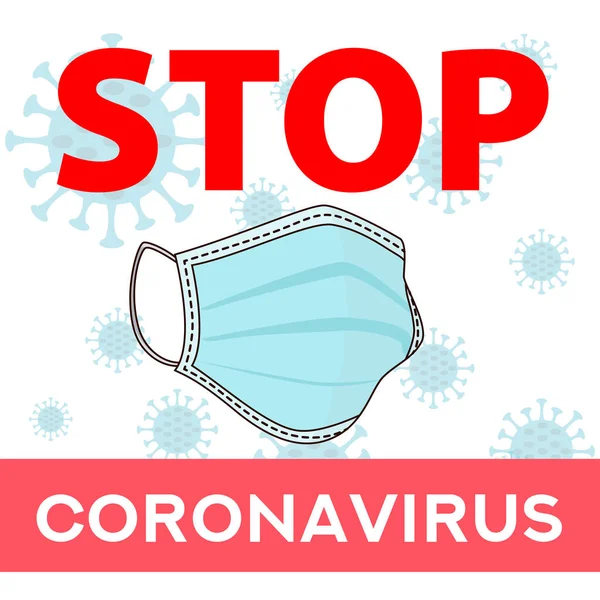 Stop Coronavirus Coronavirus Bacteria Cell Icon 2019 Ncov Novel Coronavirus — Vector de stock