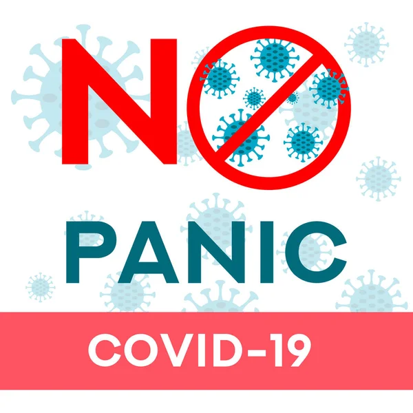 Panik yok- DUR Coronavirus (2019-ncov). Çin 'de Coronavirus. Roman Coronavirus (2019-nCoV). COVID-19. Web pankartı sosyal medya 