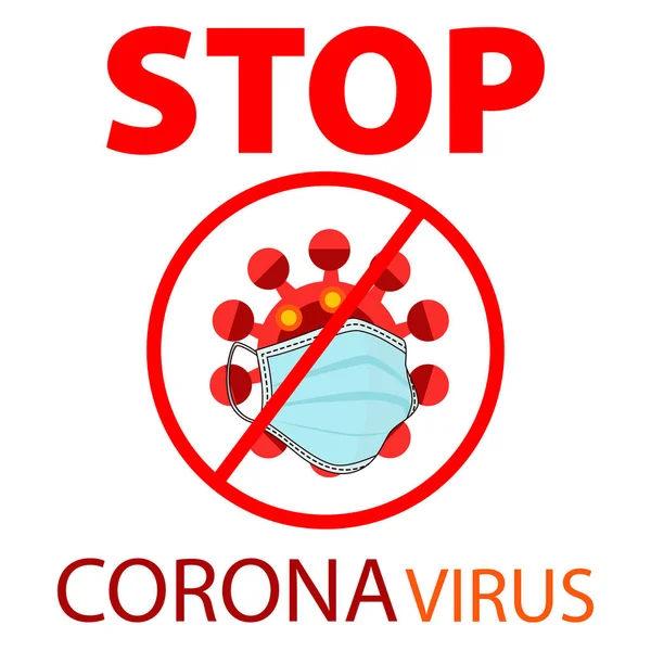 Stop Coronavirus Coronavirus Bacteria Cell Icon 2019 Ncov Novel Coronavirus — Archivo Imágenes Vectoriales