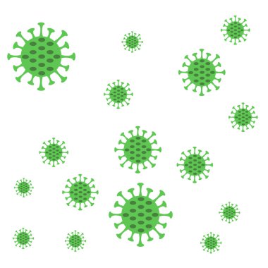 Coronavirus Coronavirus Bakteri Hücre Simgesi, 2019-nCoV Novel Coronavirus Bakterisini durdurun. Çin 'de tehlikeli koronavirüs hücresi salgını, Wuhan. Arkaplan Sosyal Medya Web Sancağı