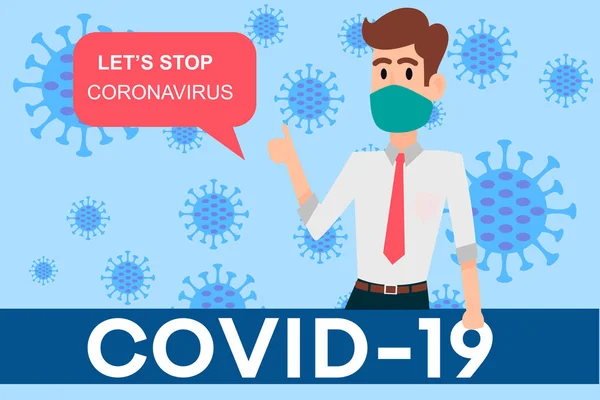 Stop Coronavirus Coronavirus Bacteria Cell Icon 2019 Ncov Novel Coronavirus — Stockvektor