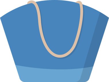 Summer Bag Vector illüstrasyonu. Vektör yaz çantası. Beyaz arka plan. Çanta izole edildi