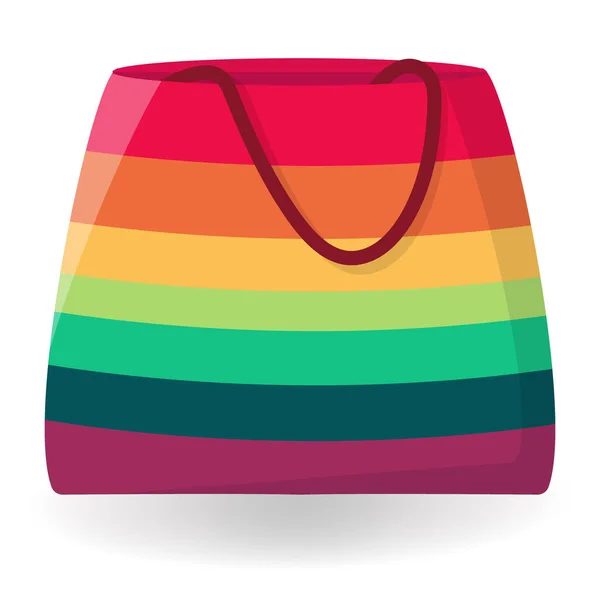 Homosexualität Summer Bag Vector Illustration Regenbogentasche Vorhanden Vector Sommertasche Weißer — Stockvektor