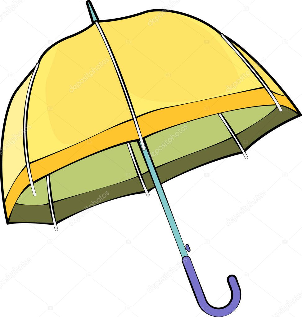 Umbrella vector illustration. Vibrant colors.
