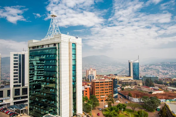 Kigali Rwanda Września 2018 Szeroki Widok Centrum Miasta Pension Plaza — Zdjęcie stockowe