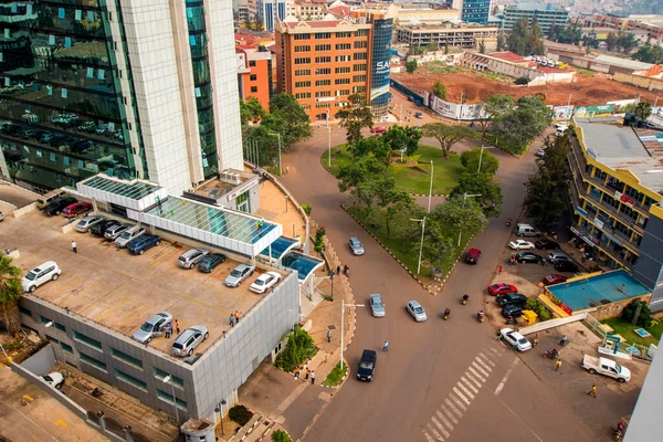 Kigali Rwanda Září 2018 Pohled Pouliční Systém Centru Města — Stock fotografie