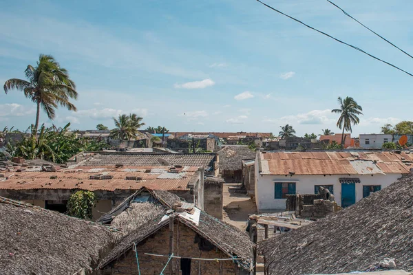 Edificios Degradados Zona Barrios Marginales Isla Mozambique Ilha Moce Net — Foto de Stock