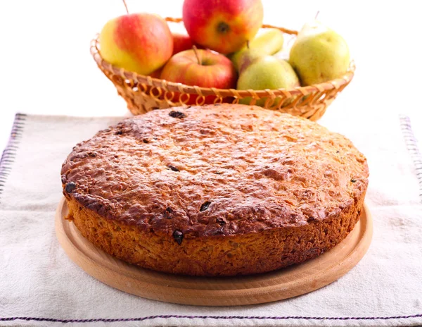 Pere și tort de mere — Fotografie, imagine de stoc