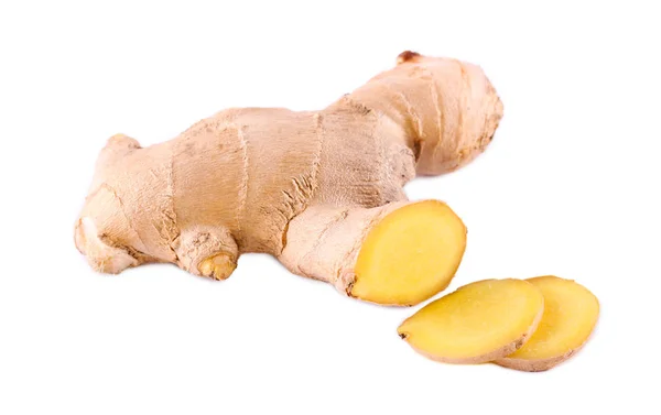 Ginger root, sliced — Stock Photo, Image
