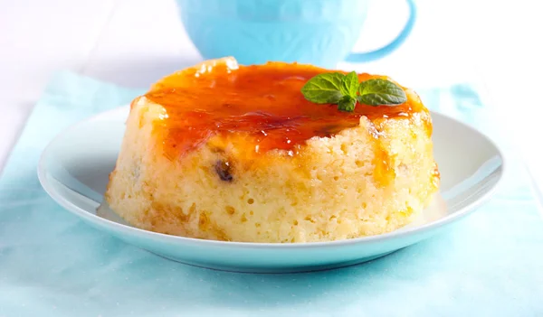 Sylt och russin pudding — Stockfoto