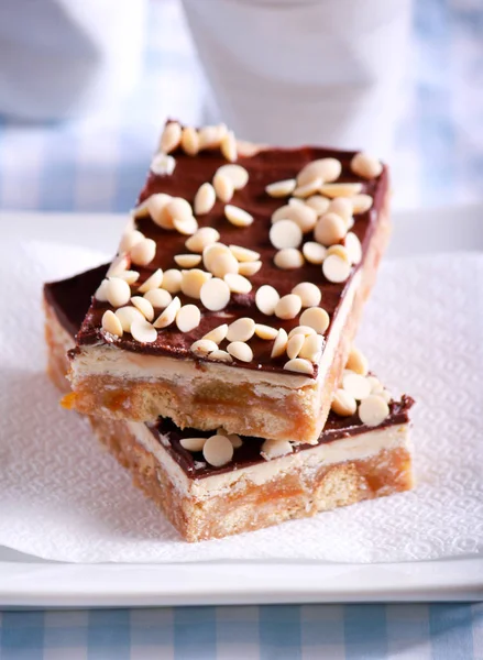 Fruit biscuit bars with double — Stock Photo, Image