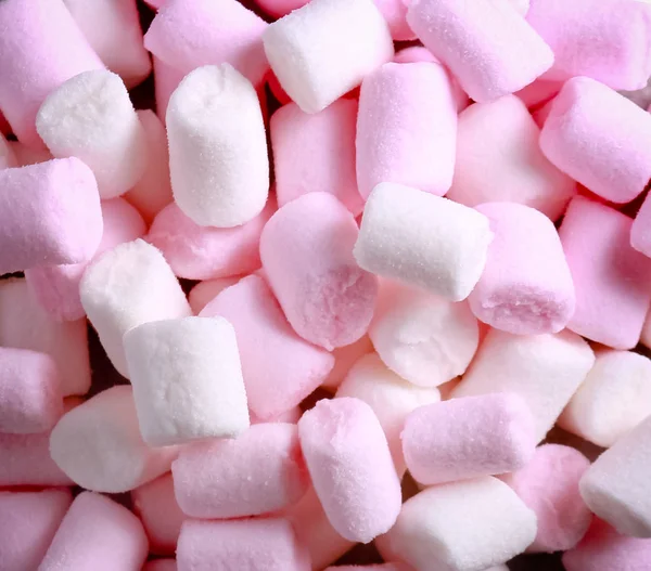 White and pink mini marshmallows — Stock Photo, Image