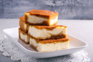 Kabak cheesecake Bar yığını 