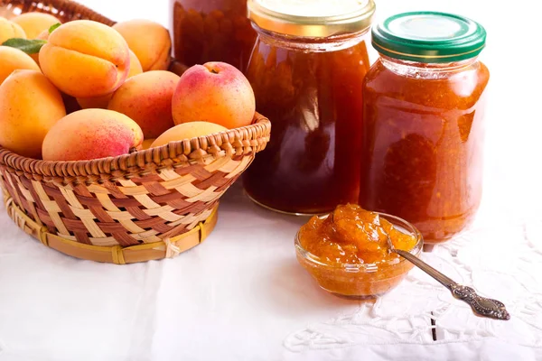 Apricot jam  served — Stock Photo, Image