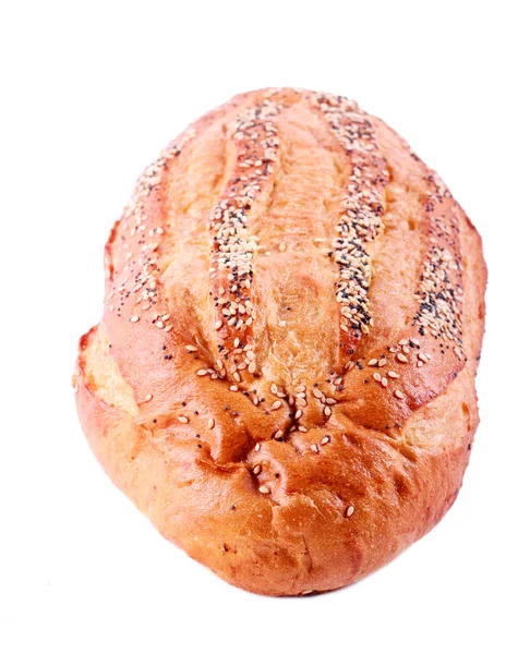 Pão branco com sementes — Fotografia de Stock