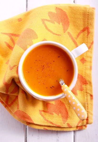 Carrot and orange soup with nutmeg — Stock Photo, Image