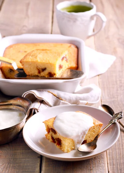 Pastel de requesón con frutas —  Fotos de Stock